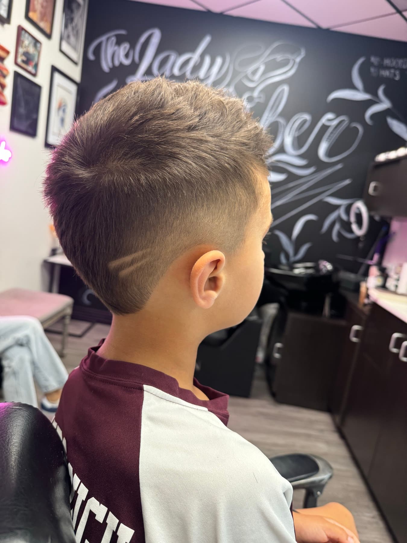 Kid's cut with two shaved lines
