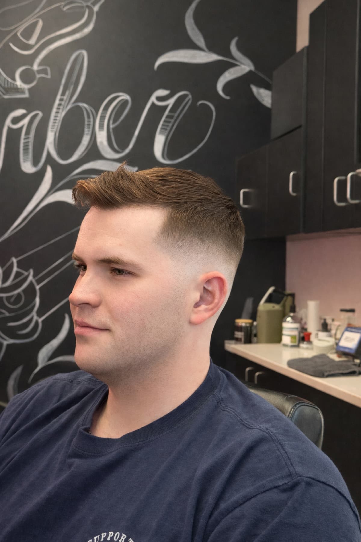 Short textured crop with a fade
